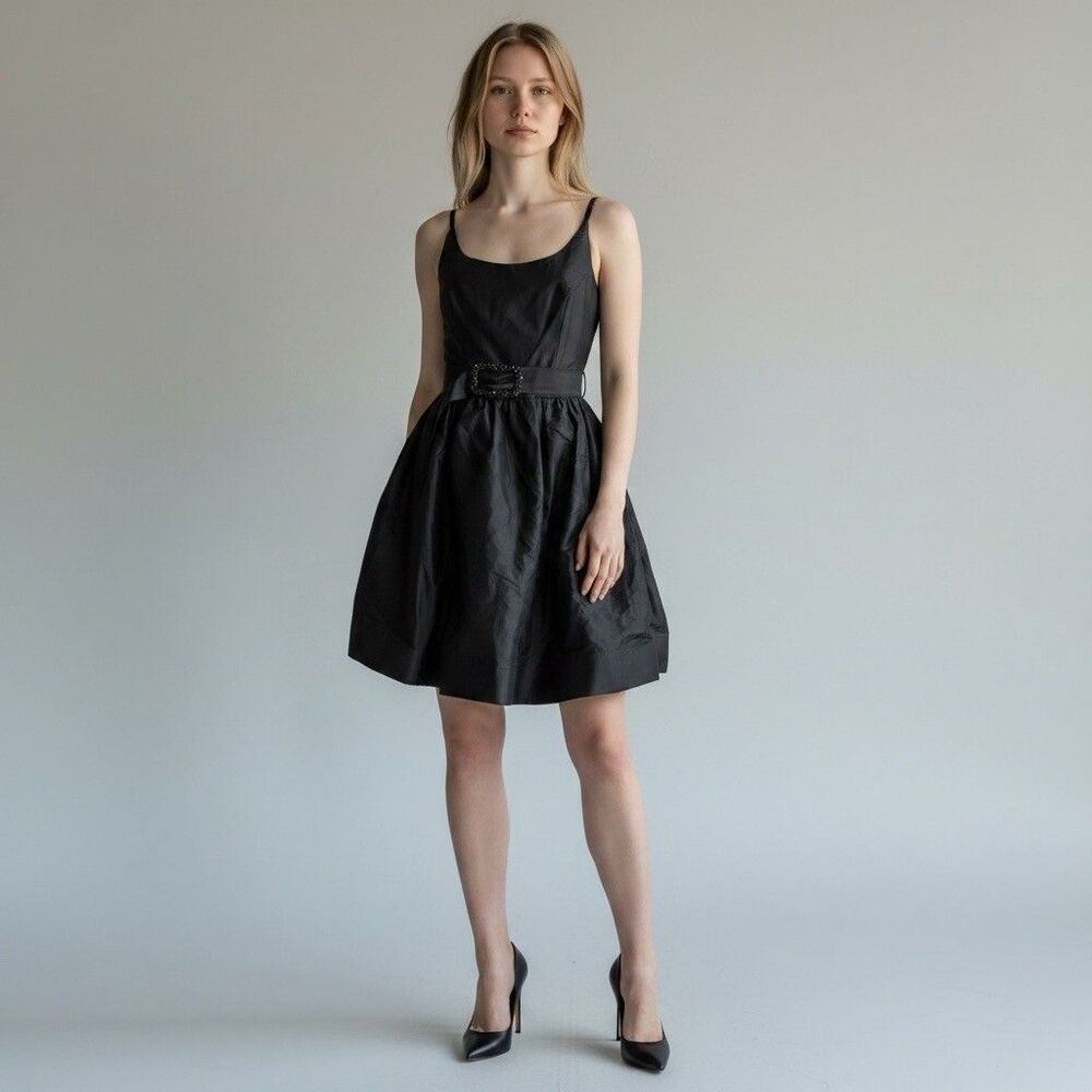 Marisa Baratelli Thai Silk Dress 6 EUC Old Hollywood Beaded Bel tutu oldmoney
